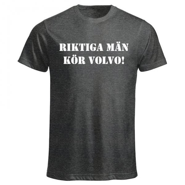 Mörkgrå Volvo T-shirt Riktiga Män