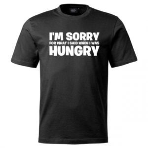 Svart I'm Sorry & Hungry T-shirt