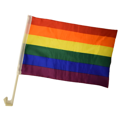 Regnbågsflagga Bilflagga Regnbåge Pride 2-Pack