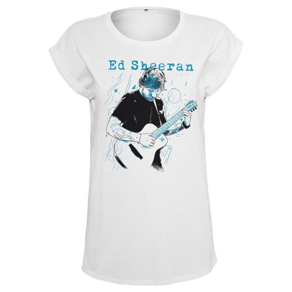 Vit T-shirt Ed Sheeran Guitar