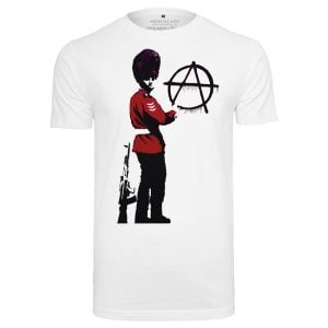 Vit T-shirt Banksy Anarchy