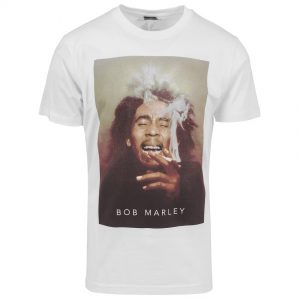 Vit T-shirt Bob Marley Smoke