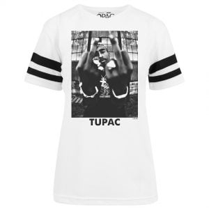 Vit/Svart T-shirt Tupac Stripes