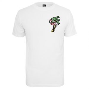 Vit T-shirt Flamingo Palm