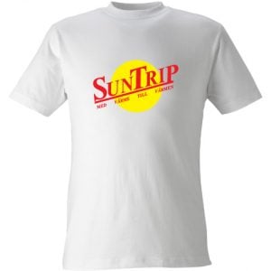 Vit T-shirt Suntrip Med värme till värmen