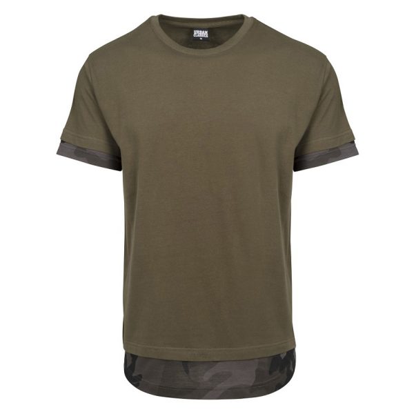 Olivgrön Lång T-shirt Camo Inset UC