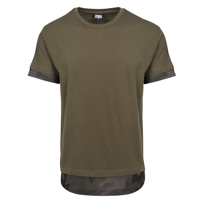 Olivgrön Lång T-shirt Camo Inset UC