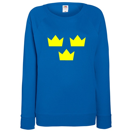 Royalblå Tre Kronor Sweatshirt Raglan