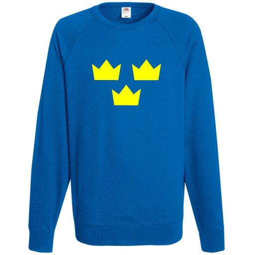 Royalblå Tre Kronor Sweatshirt Raglan