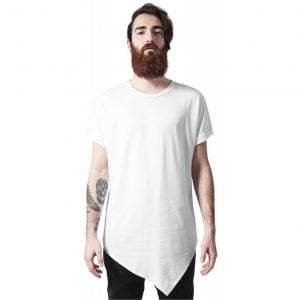 Vit Lång Asymmetrisk T-shirt UC